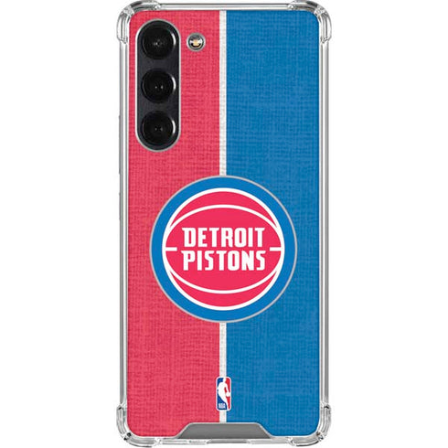 NBA Detroit Pistons Canvas Galaxy S24 FE Clear Case
